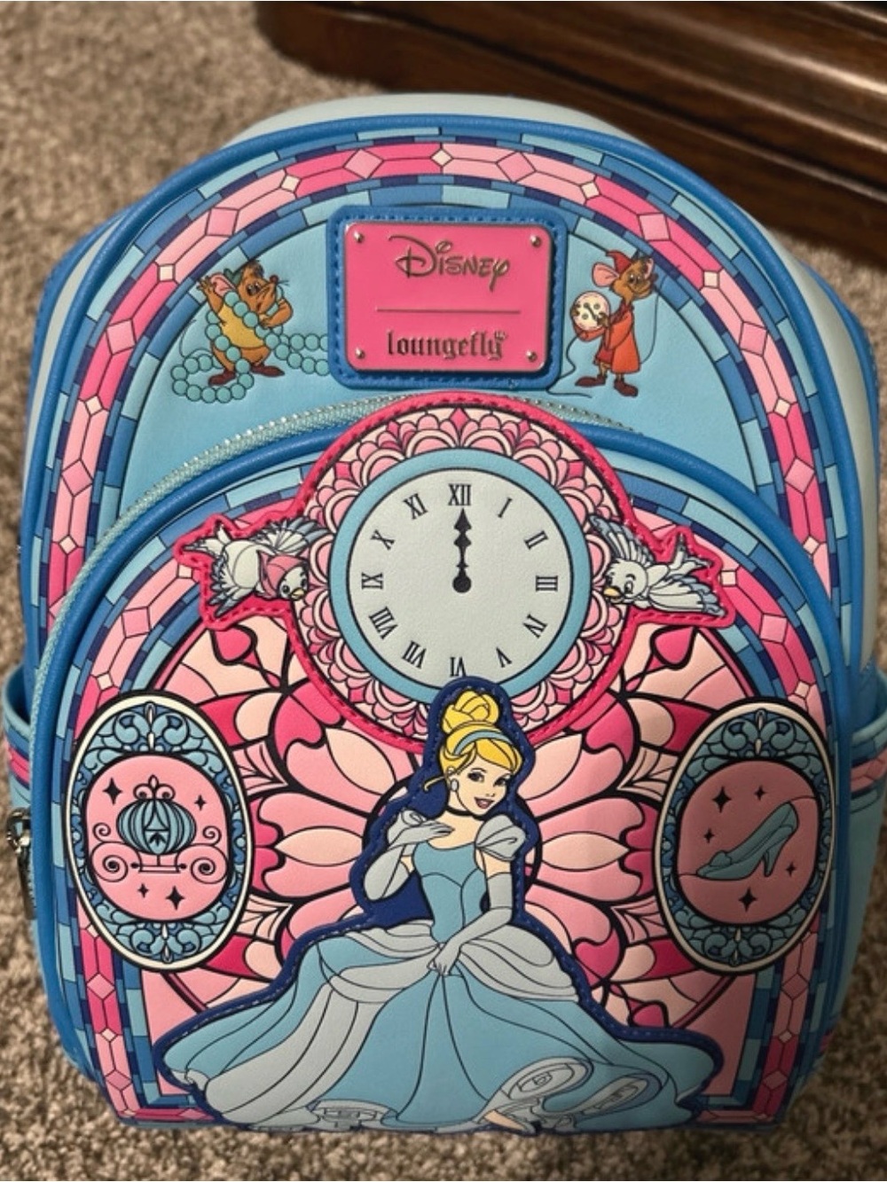 Disney Loungefly Cinderella Mini Backpack - Blue & Pink